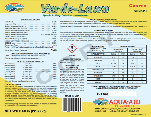 Picture of 50LB VERDE-LAWN