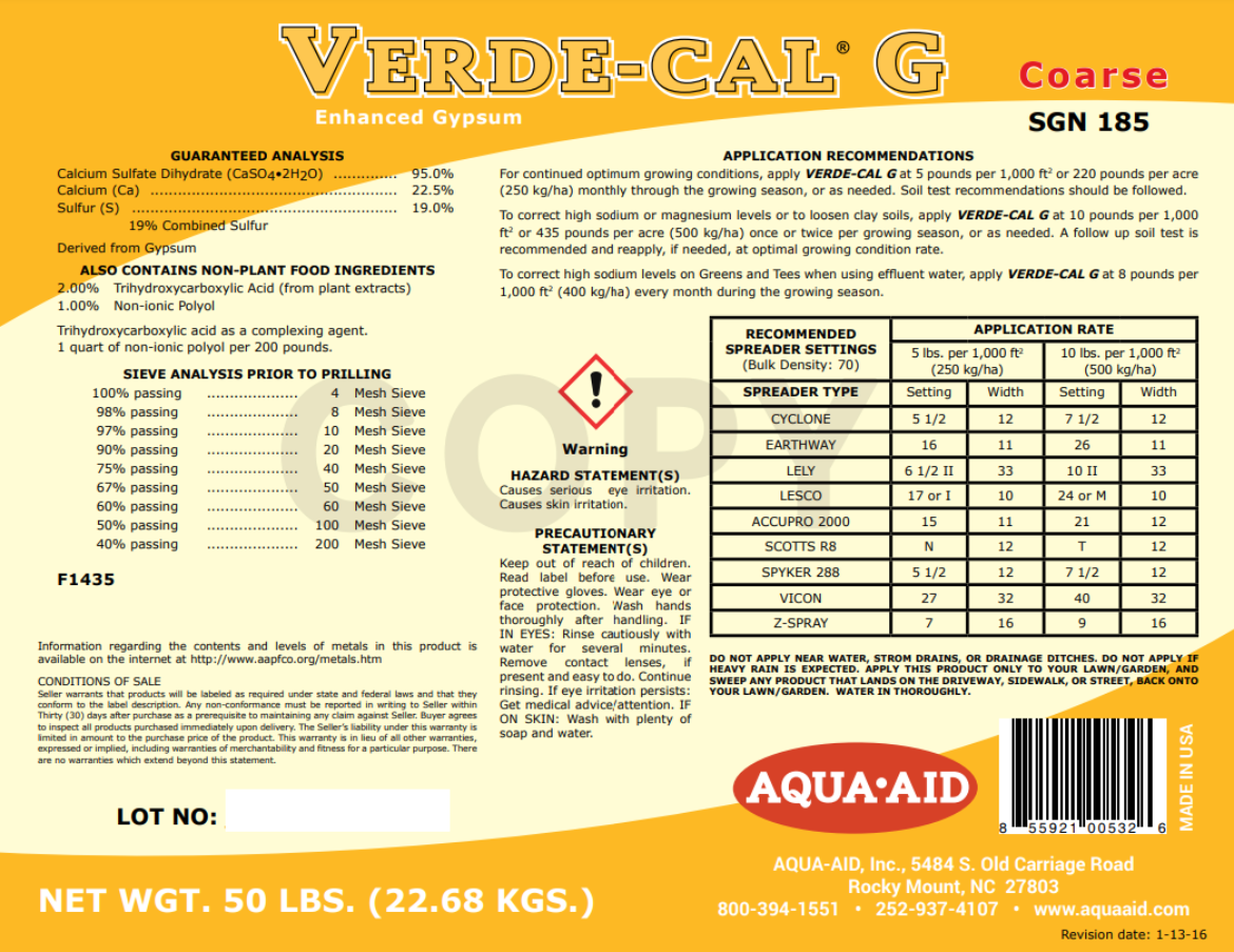 Picture of 50LB VERDE-CAL G COARSE 50PP