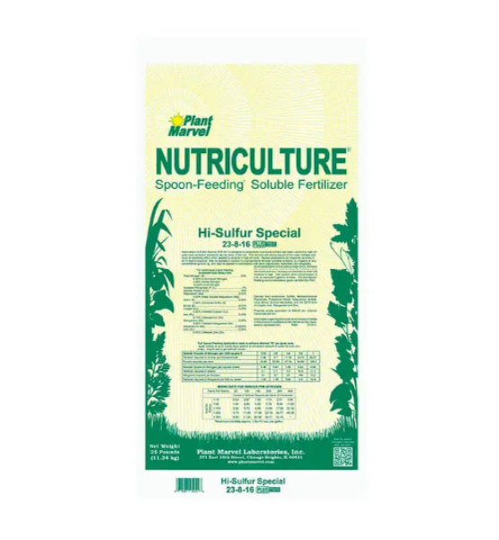 Picture of 25LB 23-8-16 HI-SULFUR NUTRACULTURE